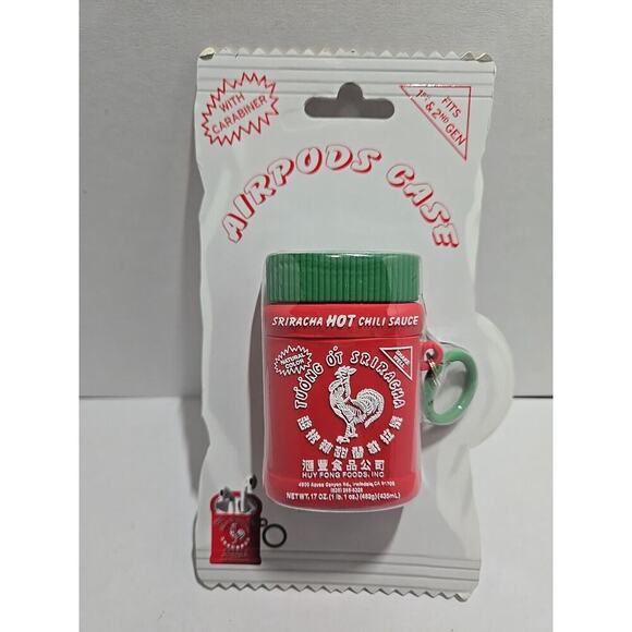 HOT Other - New Sriracha Hot Chili Air pods Protective Case Comes With Carabinier Gen 1 & 2